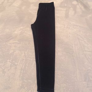 Polo Ralph Lauren Girls Stretch Velvet Leggings Holiday Navy Size 7 EUC